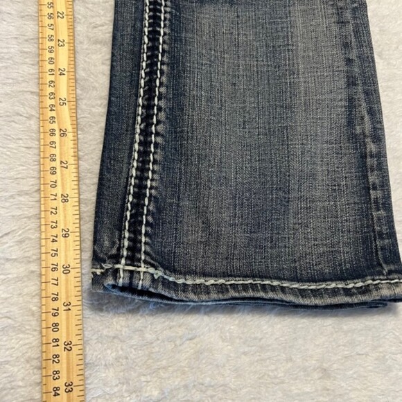 Studio 5 Womens Blue Straight Leg Mid Rise Denim Jeans Cotton Blend Size W33 - Picture 9 of 9